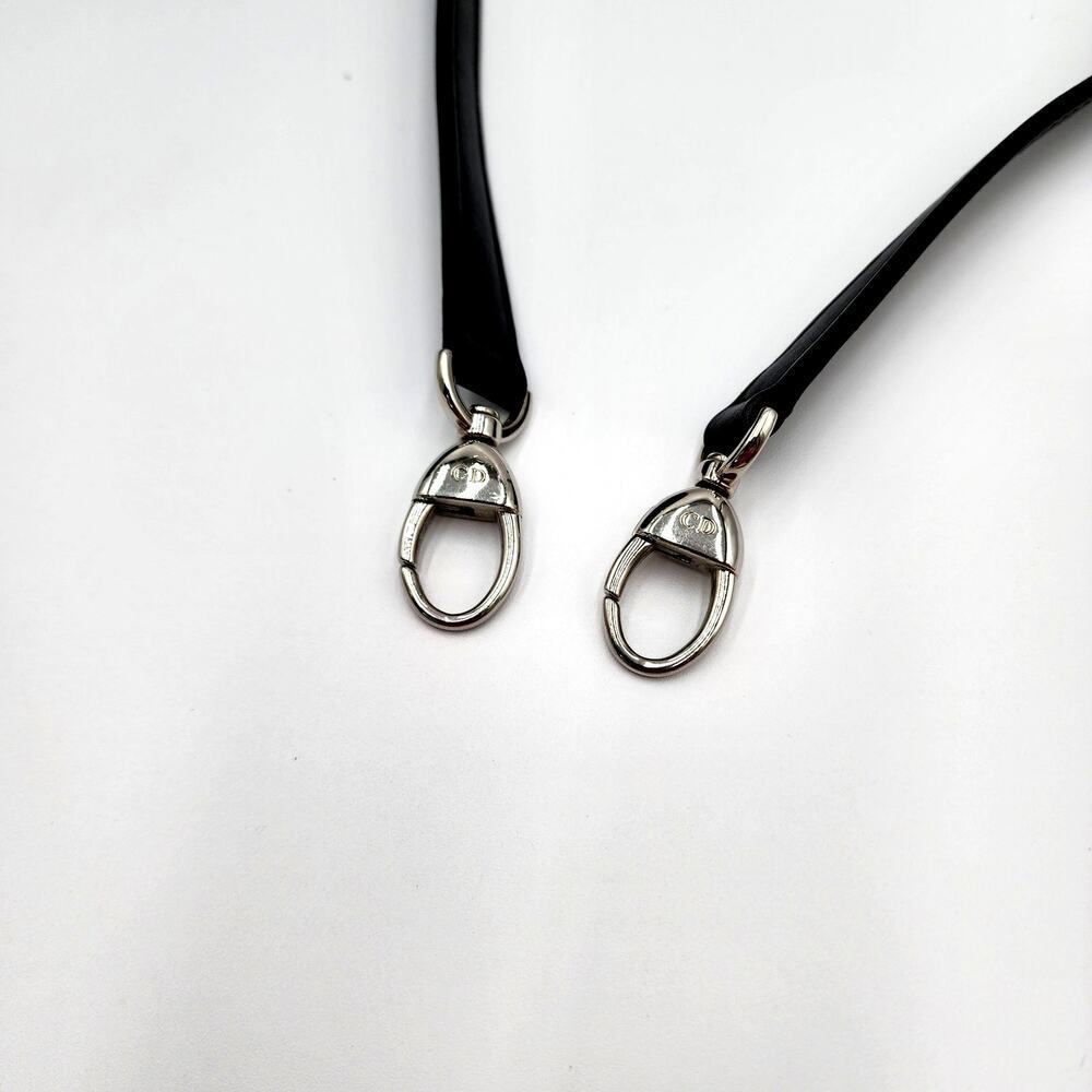 CHRISTIAN DIOR Black Leather Studs Embellished Medium Lady Dior Tote RARE - Picture 14 of 17